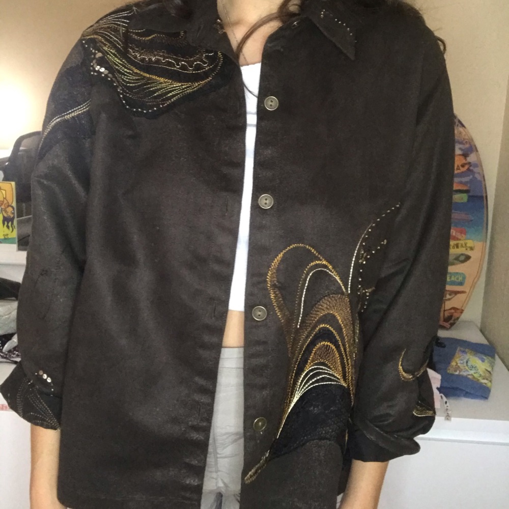 Women’s Brown button down shirt